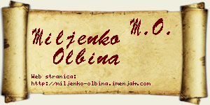 Miljenko Olbina vizit kartica